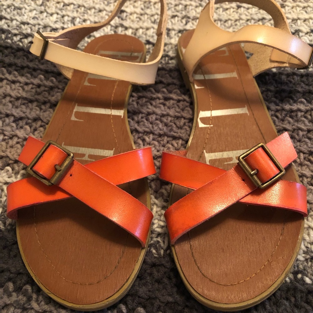 Orange and Ivory Elle Sandals